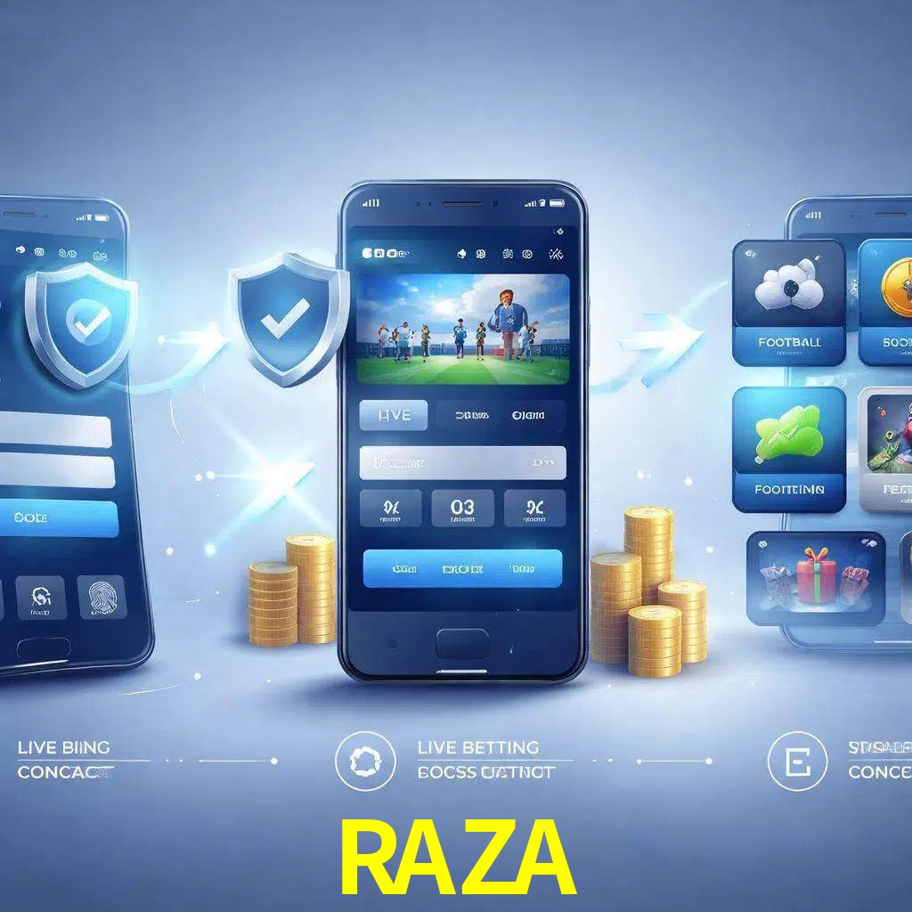 Pasos de acceso a la app RAZA en pantalla de teléfono móvil